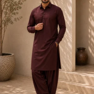 GRACE Men's Premium Wash & Wear - Deep Royal Maroon #08
